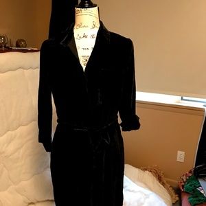 L’agency   velvet shirt dress